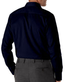 Image of a Navy-Blue Twill Solids Cotton Stretch Shirting Fabric