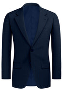 Image of a Navy-Blue Worsted Birdseye Merino Wool Blazers Fabric