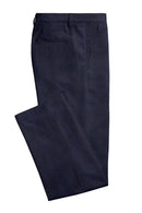 Image of a Navy-Blue Worsted Pinpoint Merino Wool Pants Fabric