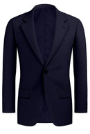 Image of a Navy-Blue Worsted Solids Merino Wool Blazers Fabric