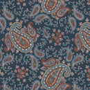 Image of a Olive-Green & Blue Satin Prints Giza Cotton Shirting Fabric