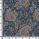 Image of a Olive-Green & Blue Satin Prints Giza Cotton Shirting Fabric