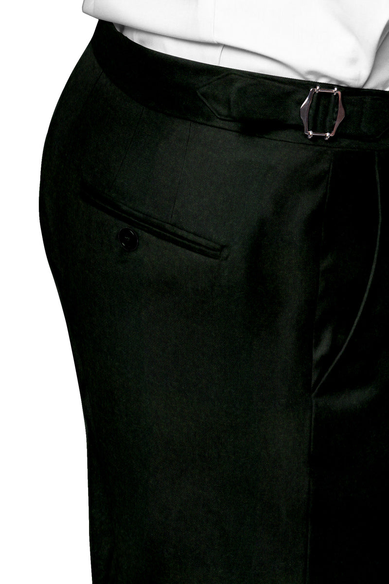 Image of a Olive-Green Flannel Twill Merino Wool Suiting Fabric