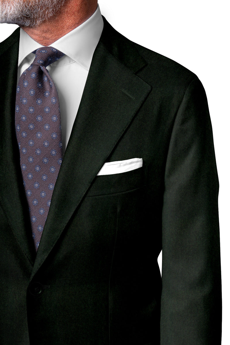 Image of a Olive-Green Flannel Twill Merino Wool Suiting Fabric