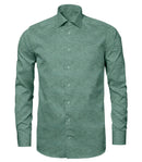 Image of a Olive-Green Knit Micropattern Giza Cotton Shirting Fabric