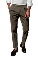 Image of a Olive-Green Poplin Solids Cotton Stretch Chinos Fabric