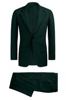 Image of a Olive-Green Worsted Twill Merino Wool Suiting Fabric