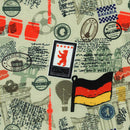 Image of a Peach Satin Prints Poly Viscose Lining Fabric