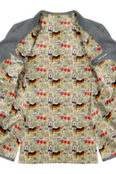 Image of a Peach Satin Prints Poly Viscose Lining Fabric