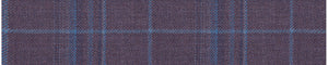 Grey & Blue Worsted Checks Merino Wool Suiting Fabric