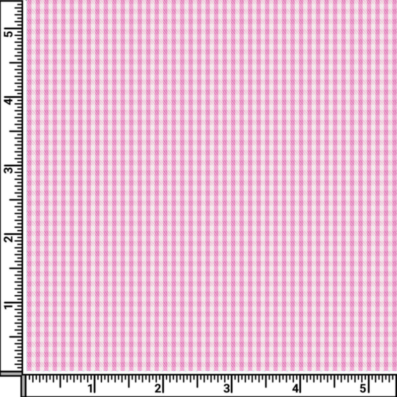 Image of a Pink & White Twill Checks Giza Cotton Shirting Fabric