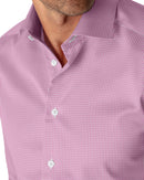 Image of a Pink & White Twill Checks Giza Cotton Shirting Fabric