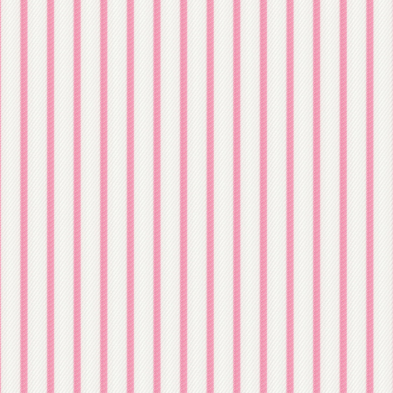 Image of a Pink & White Twill Stripes Giza Cotton Shirting Fabric