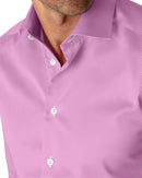 Image of a Pink Houndstooth Micropattern Giza Cotton Shirting Fabric