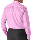 Image of a Pink Houndstooth Micropattern Giza Cotton Shirting Fabric