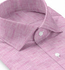 Image of a Pink Oxford Solids Linen Shirting Fabric