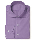 Image of a Purple & White Twill Stripes Giza Cotton Shirting Fabric