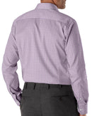 Image of a Purple Poplin Checks Giza Cotton Shirting Fabric