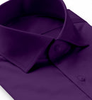 Image of a Purple Poplin Solids Cotton Stretch Shirting Fabric