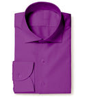 Image of a Purple Twill Solids Cotton Stretch Shirting Fabric