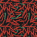 Image of a Red & Lime Satin Prints Poly Viscose Lining Fabric