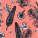 Image of a red & Navy-Blue Satin Prints Poly Viscose Lining Fabric