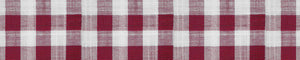 Blue & White Oxford Checks Cotton Linen Blend Shirting Fabric