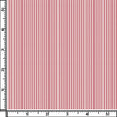 Image of a Red & White Poplin Stripes Giza Cotton Shirting Fabric