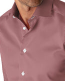 Image of a Red & White Poplin Stripes Giza Cotton Shirting Fabric