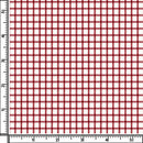 Image of a Red & White Twill Checks Giza Cotton Shirting Fabric