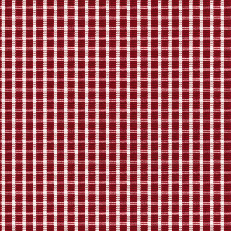 Image of a Red & White Twill Checks Giza Cotton Shirting Fabric