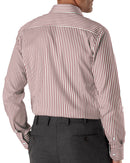 Image of a Red & White Twill Stripes Giza Cotton Shirting Fabric