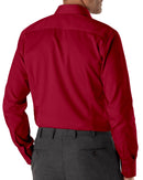 Image of a Red Satin Solids Cotton Stretch Shirting Fabric