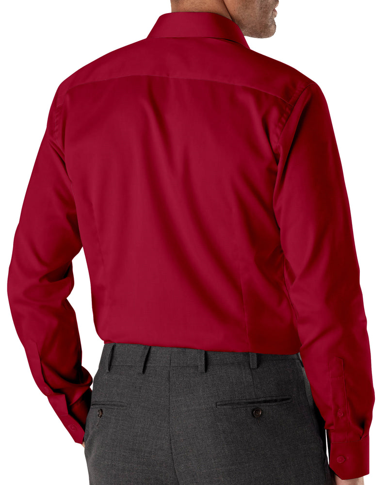 Image of a Red Satin Solids Cotton Stretch Shirting Fabric