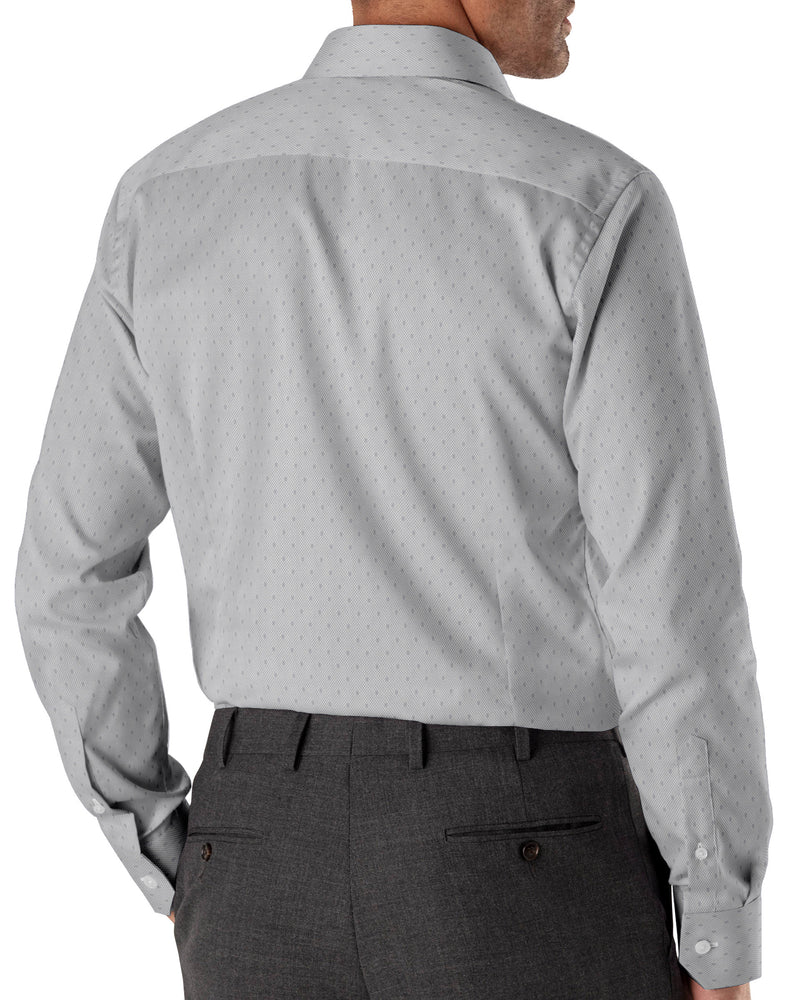 Image of a Silver Dobby Micropattern Giza Cotton Shirting Fabric