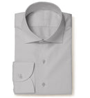 Image of a Silver Satin Solids Giza Cotton Shirting Fabric
