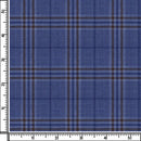 Image of a Sky-Blue & Brown Worsted Checks Merino Wool Blazers Fabric