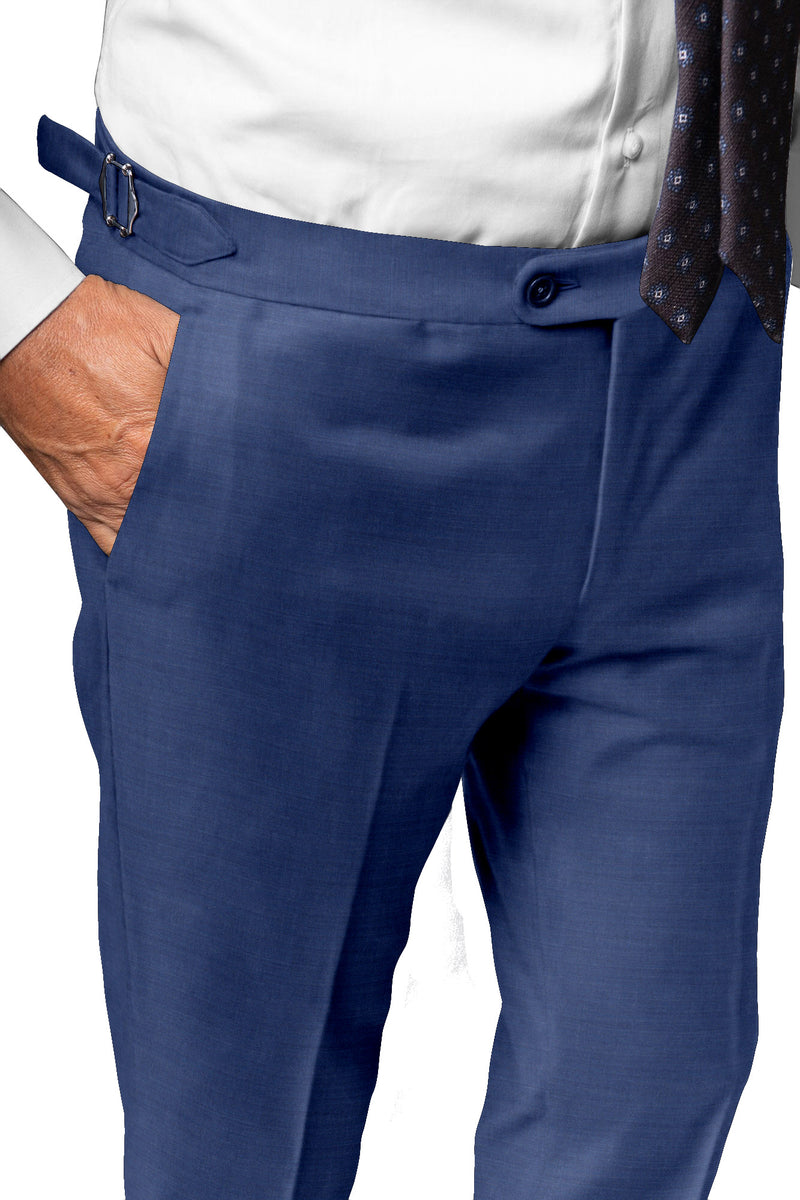 BOSS - Slim-fit trousers in cotton and silk with stretch