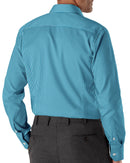 Image of a Turquoise Poplin Checks Giza Cotton Shirting Fabric