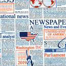 Image of a White & Blue Satin Prints Poly Viscose Lining Fabric