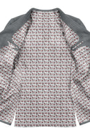 Image of a White & Red Satin Prints Poly Viscose Lining Fabric