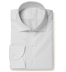 Image of a White Dobby Checks Giza Cotton Shirting Fabric