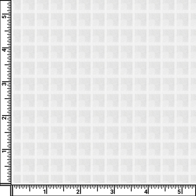 Image of a White Dobby Checks Giza Cotton Shirting Fabric