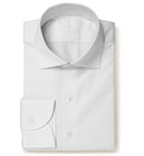 Image of a White Dobby Stripes Giza Cotton Shirting Fabric