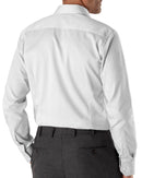 Image of a White Herringbone Micropattern Giza Cotton Shirting Fabric
